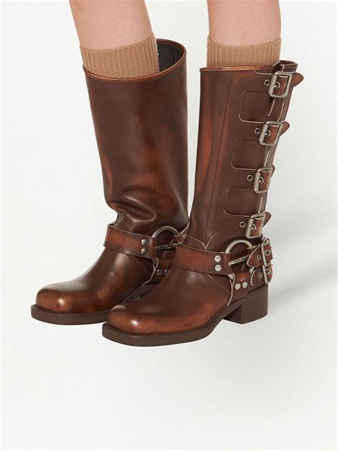 vintage miu miu boots|miu biker boots.